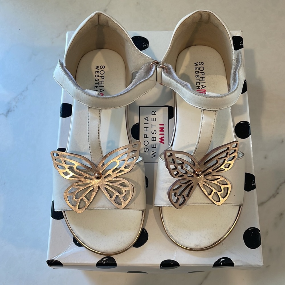 SOPHIA WEBSTER
Girls Sandals in White with Butterfly in Copper